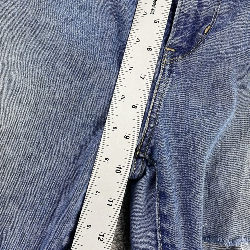 Levis 712 Slim Jeans Womens 32 Blue Medium‎ Wash Mid Rise Distressed